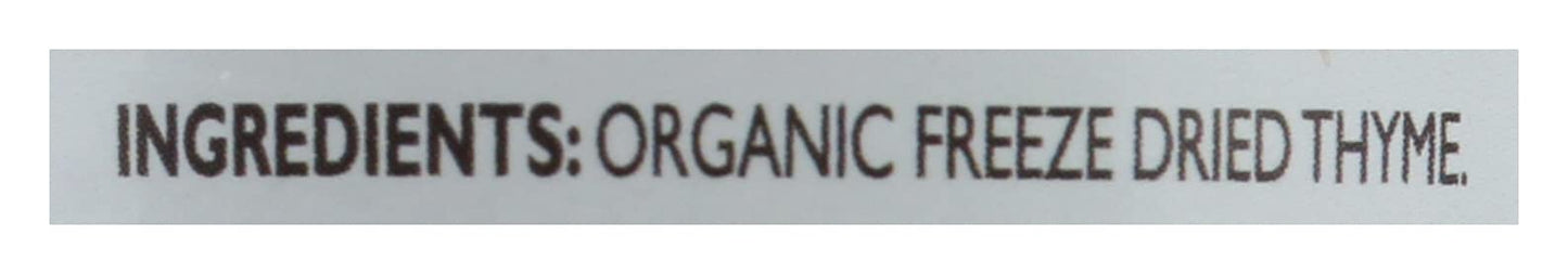 Green Garden Freeze-Dried Organic Thyme - Freeze Dried Organic Thyme Leaves and Thyme Sticks, Thyme Seasoning, Freeze Dried Leaf