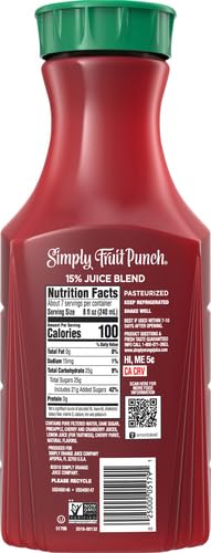 All Natural Simply Fruit Punch Juice Drink, 52 Fl Oz Bottle