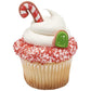 Red, Green, And Pink Lollipop, Candy Cane, Gum Drop Shape Edible Sugar Cake Toppers, 12 Count