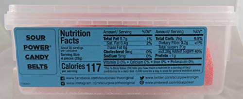 Sour Power Strawberry Belts, 42.3 Ounce, Pink Candy Treats, Model KKPPOA24486