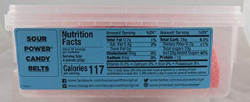 Sour Power Strawberry Belts, 42.3 Ounce, Pink Candy Treats, Model KKPPOA24486