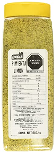 Badia Lemon Pepper, 24 Oz – Zesty Citrus & Black Pepper Blend For Seafood, Chicken, Meat, & Vegetables