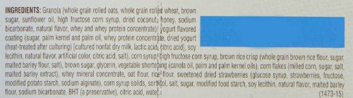 Quaker Yogurt Chewy Granola Bar, Strawberry, 5 Bars , Net Weight 6.1 Ounce (Pack Of 6) (Packaging May Vary)