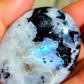 Rainbow Moonstone Large Palm Stone - Pocket Massage Worry Stone For Natural Body Chakra Balancing, Reiki Healing And Crystal Gri