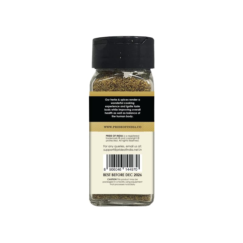 Pride Of India Black Mustard Seed Ground - Gourmet Spice - 2.6 oz Sifter Bottle