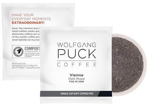 Wolfgang Puck Coffee Soft Pods, Vienna Coffee House, 18 Count (Pack Of 6)