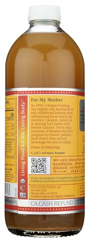 GTs Enlightened Synergy Organic and Raw Kombucha, Gingerade, 48 oz