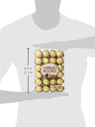 Ferrero Rocher Fine Hazelnut Chocolates, 48 Count Chocolate Gift Box, 21.2 Oz