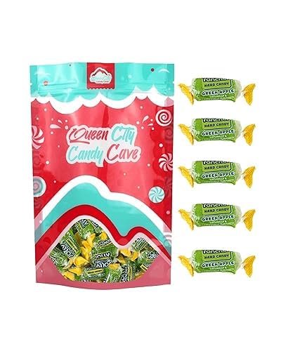 Green Apple Jolly Ranchers Hard Candy Bulk - Individually Wrapped All Green Jolly Ranchers Only - By Queen City Candy Cave (2 Po