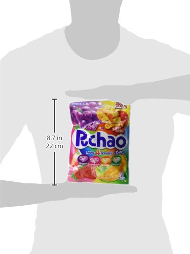 UHA Mikakuto Soft Candy with Gummy Bits, 4 Fruit Flavors, 3.52 Ounce, Pack of 6
