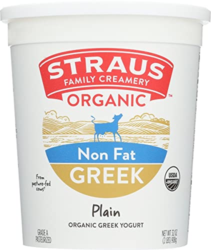Straus Family Creamery Plain Non-fat Yogurt, 32 Oz