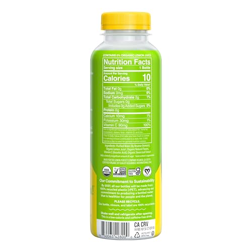Lemon Perfect Lime, Hydrating Flavored Lemon Water, Zero Sugar, Healthy Hydration Drinks, Organic, 15.2 Fl Oz Bottles (12-Pack)
