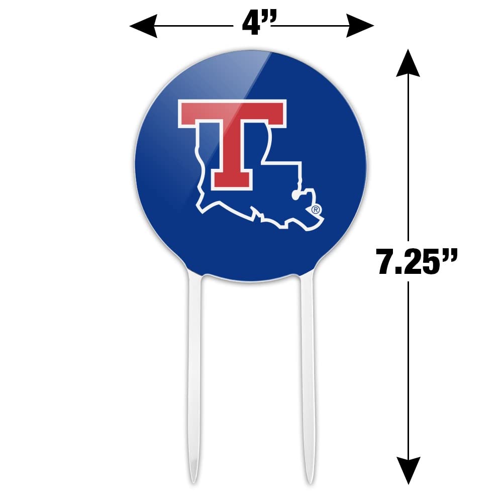 GRAPHICS & MORE Acrylic Cake Topper - Louisiana Tech Bulldogs - Multi - One Size