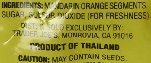 Trader Joes Dried Fruit Soft & Juicy Mandarins 6Oz.