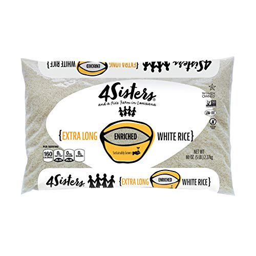 4 Sisters Rice Rice Long grain White Enriched 80 Ounce
