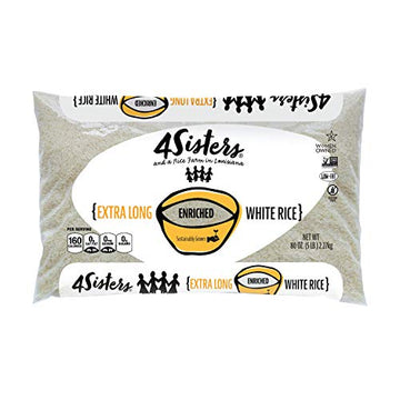 4 Sisters Rice Rice Long grain White Enriched 80 Ounce