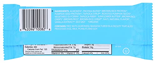 Aloha Organic Vanilla Almond Crunch Protein Bars, 14G Plant-Based Protein, Usda Certified Organic, Gluten Free & Non-Gmo, 1.9 Oz (Pack Of 12)