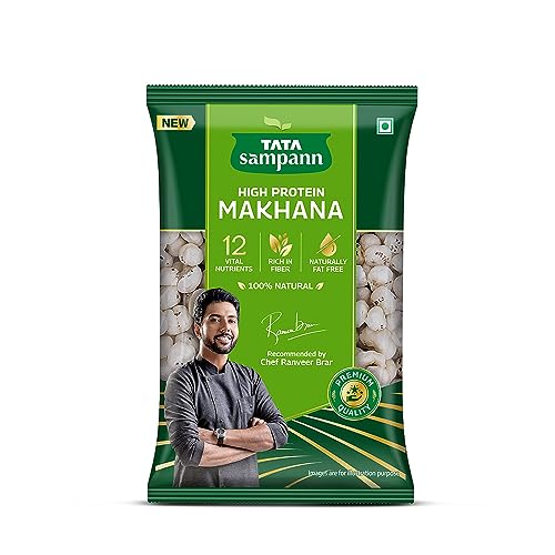 Tata Sampann High Protein Fox Nuts (Phool Makhana) 200G With 12 Vital Nutrients  Rich In Fiber  Naturally Fat-Free  Recommended By Chef Ranveer Brar