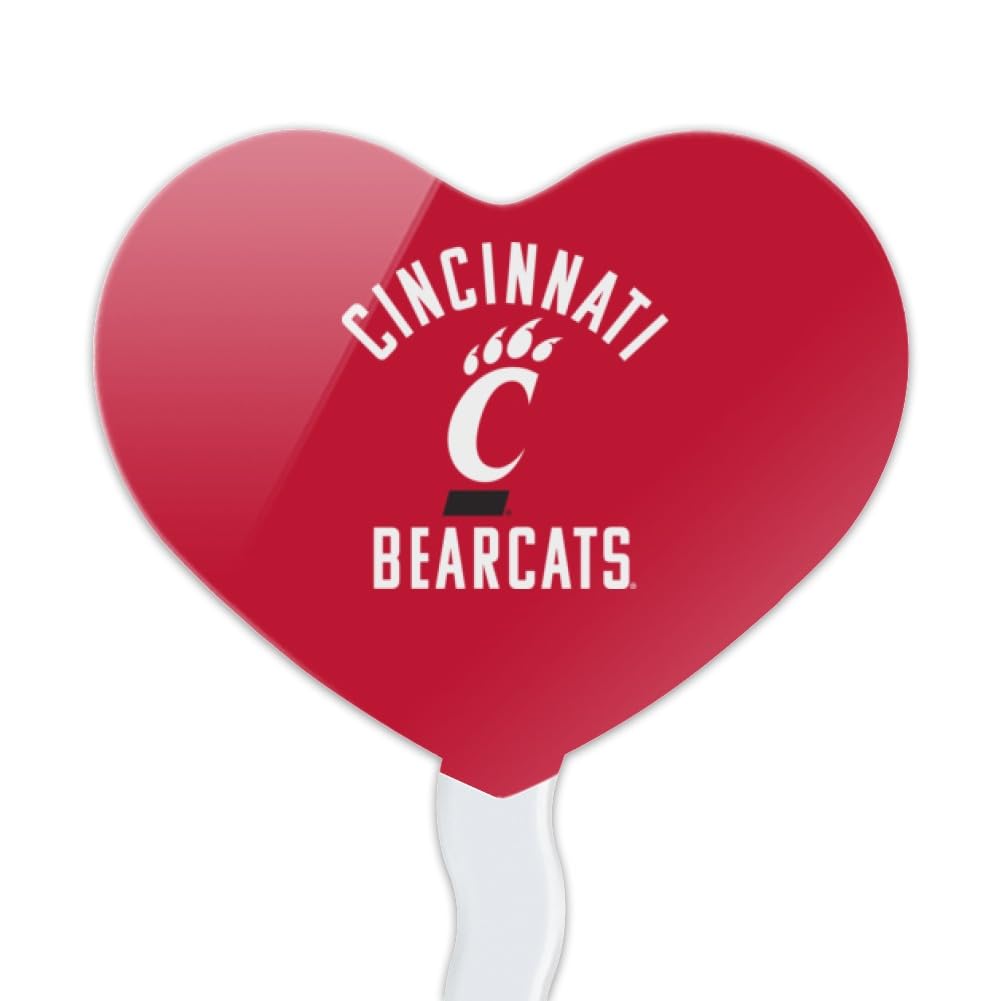 GRAPHICS & MORE Bearcats Logo Cupcake Picks Set of 6 - Acrylic Decoration Toppers
