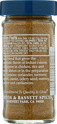 Morton & Bassett Curry Powder, 2.3 Oz – Non-Gmo, Salt-Free, Bold And Flavorful Blend For Curries, Stews & Indian Dishes