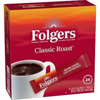 Folgers Classic Roast Instant Coffee Single Serve - 24 Packets (2 Count)