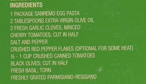 Compagnia Sanremo San Remo Italian Egg Pappardelle Pasta - Non-Gmo, Free Range Egg Traditional Pappardelle - 10 Oz (Pack Of 1) -