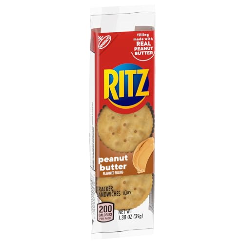 Ritz Peanut Butter Sandwich Crackers, 112 Snack Packs (14 Boxes, 6 Crackers Per Pack)