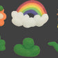 Edible, St. Pat's Royal Icing Charms Assortment - Size: 3/4"-1+"