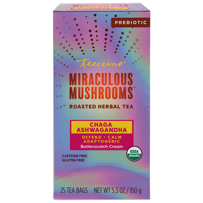 Chaga Ashwagandha Butterscotch Cream Mushroom Herbal Tea
