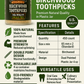 450 Qty BiteMyWood Unflavored Double Point Birchwood Toothpicks DP1 in Reusable Plastic Jar - USA Made