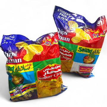 Oman Sohar, Salata, and Oman Chips Variety – 20 Bags