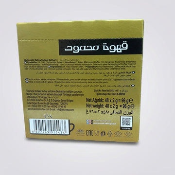 Mahmood Gold Instant Coffee 48x2g - Premium Turkish Soluble Coffee