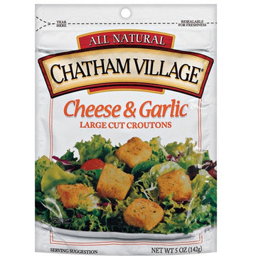 Chatham Village Cheese & Garlic Croutons (12X5 Oz)
