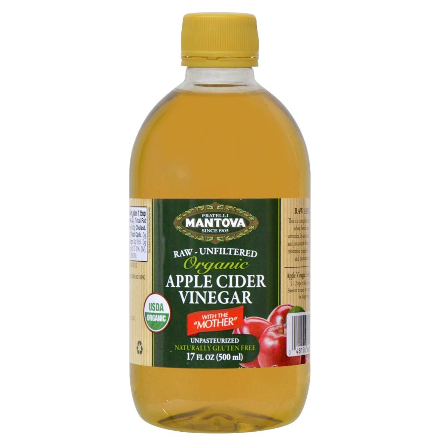Mantova Vinegar Apple Fruit Beverage Org (Pack Of 6)