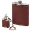 Brown Pebbled Flask Set