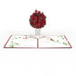 Red Rose Arrangement 5''x7'' Pop Up Card