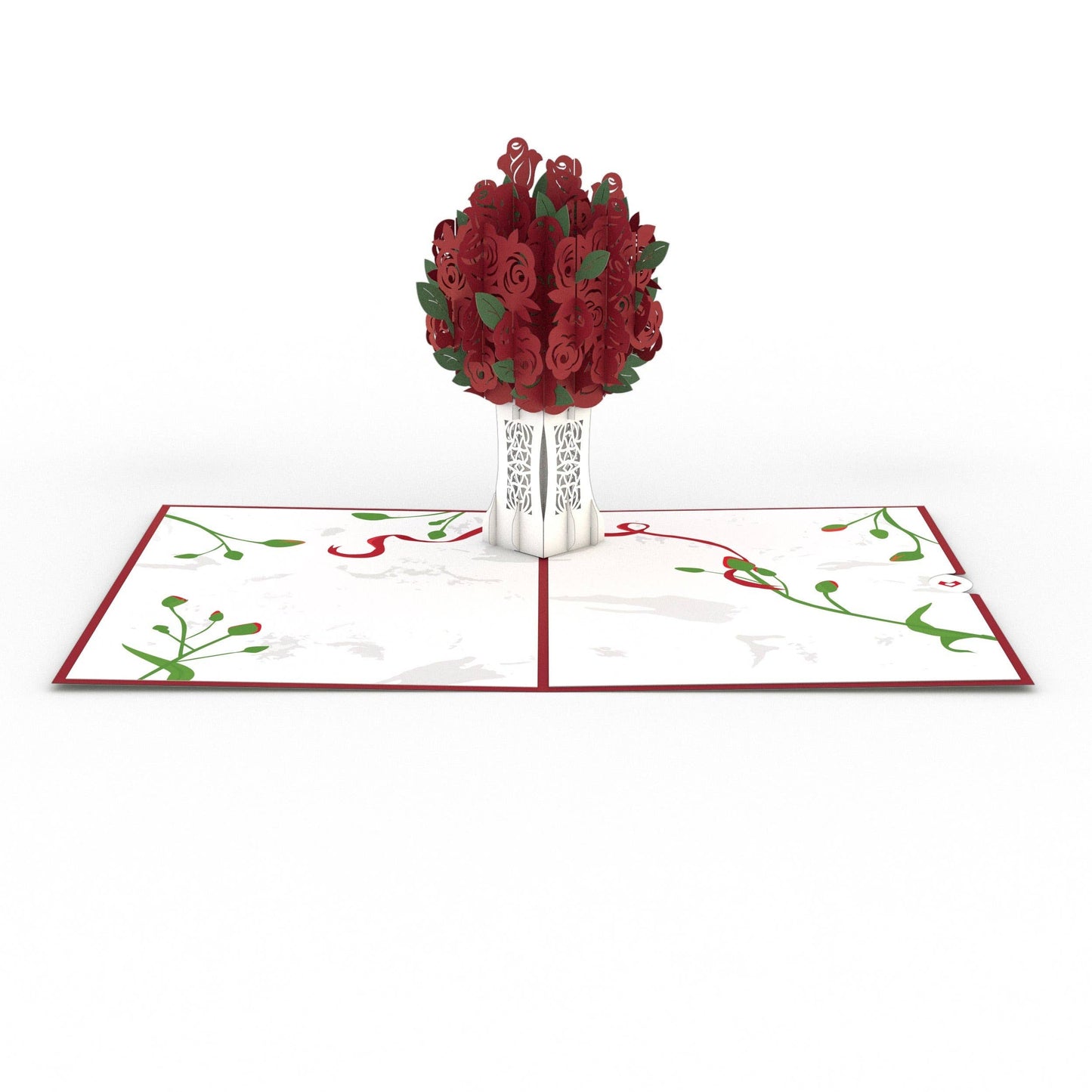 Red Rose Arrangement 5''x7'' Pop Up Card
