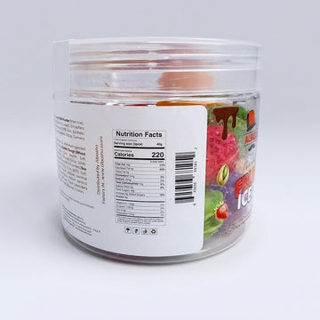 Fruit Iced Chocolate by AlBasha | Kunafa-Filled White Chocolate Jar