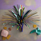 Mardi Gras Mylar Spray Picks, 5 1/2"