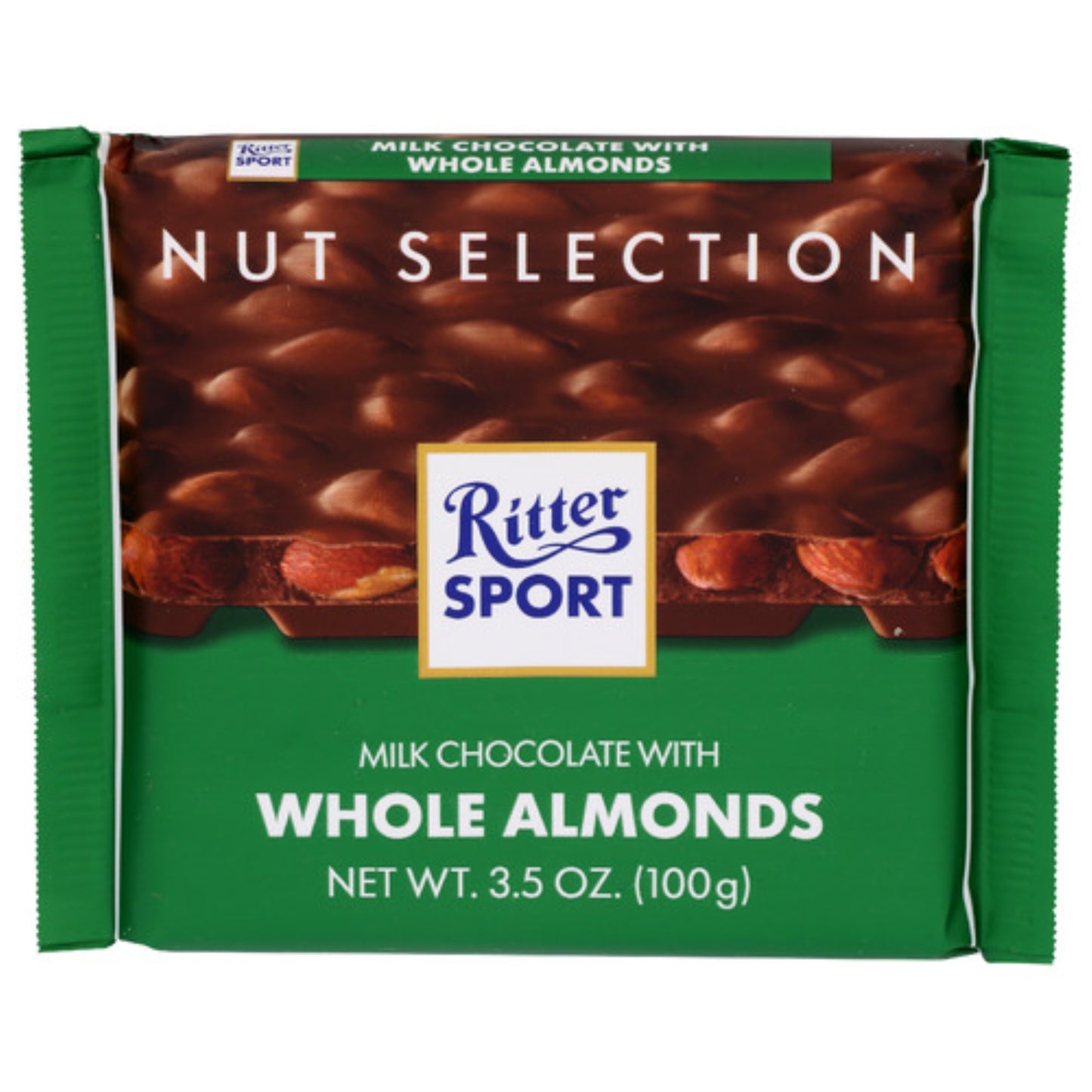 Ritter Sport Choc Bar Mlk Whl Almond (Pack Of 11)