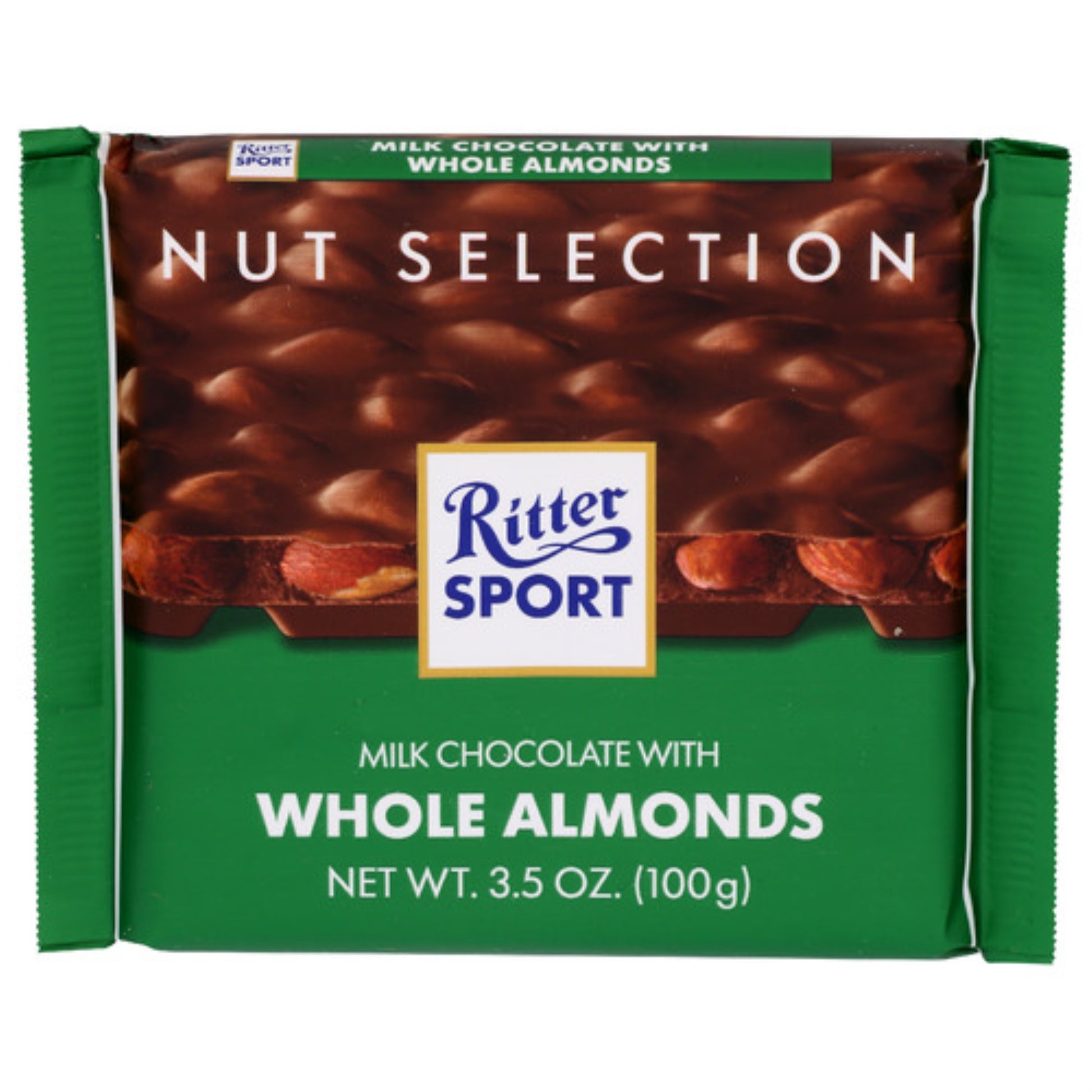 Ritter Sport Choc Bar Mlk Whl Almond (Pack Of 11)