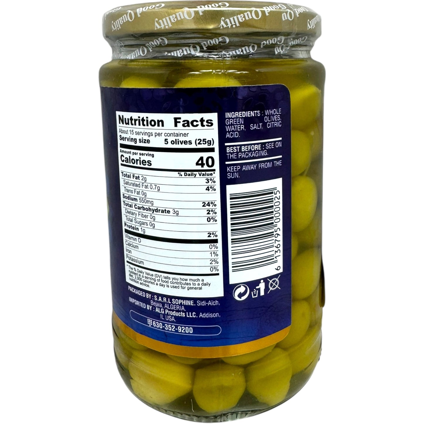 Sophine Green Olives – Fresh and Flavorful