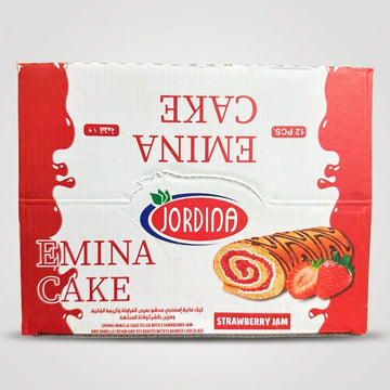 Jordina Emina Cake 12 PCS - Strawberry Jam Swiss Roll