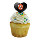 GRAPHICS & MORE Cupcake Picks Set of 6, Acrylic, Wartburg College Secondary Logo