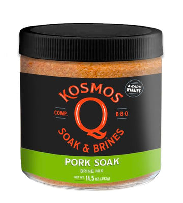 Kosmos Q Pork Brine Soak & Seasoning, Sweet Brown Sugar & Worcestershire, 16 Oz Jar