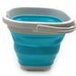 Sammart 2.6L (0.68 Gallon) Super Mini Sqare Collapsible Plastic Bucket - Foldable Square Tub - Portable Fishing Water Pail - Spa