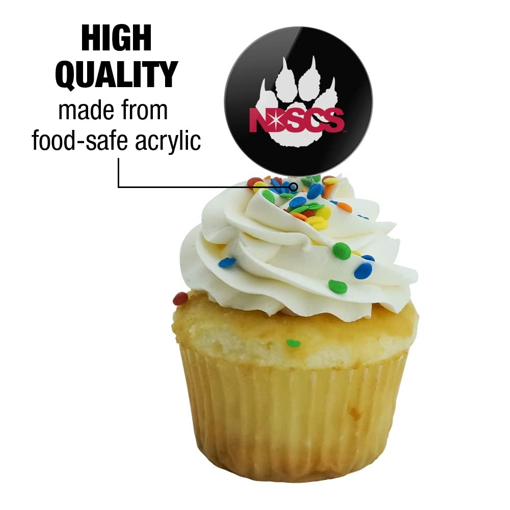 North Dakota State College Of Science Secondary Logo Cupcake Picks Toppers Decoration Set Of 6