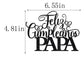 Keoysek Feliz Cumpleanos Papa Cake Topper For Father'S Day Party Decor, Black Glitter Happy Birthday Father Cake Topper, Spanish