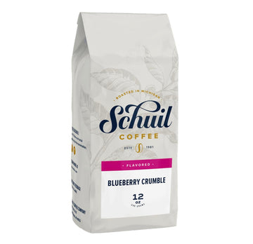 Blueberry Crumble, Schuil Whole Bean Coffee, Enhanced Roasted Gourmet Coffee Beans, Smooth And Full Bodied Artisan Coffee 12 Oz Bag (Blueberry Crumble)
