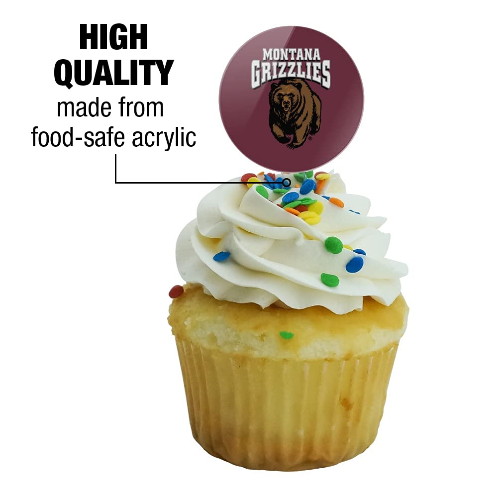 University Of Montana Primary Logo Cupcake Picks Toppers Decoration Set Of 6